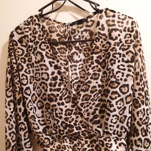 Sheer Lepard print blouse